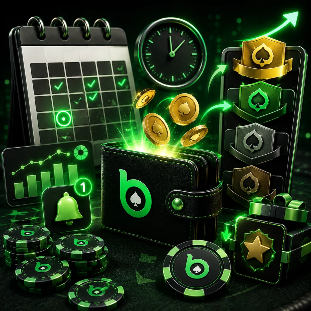 BC Poker rakeback loyalty tiers volume